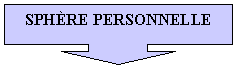 Rectangle avec flche vers le bas: SPHRE PERSONNELLE